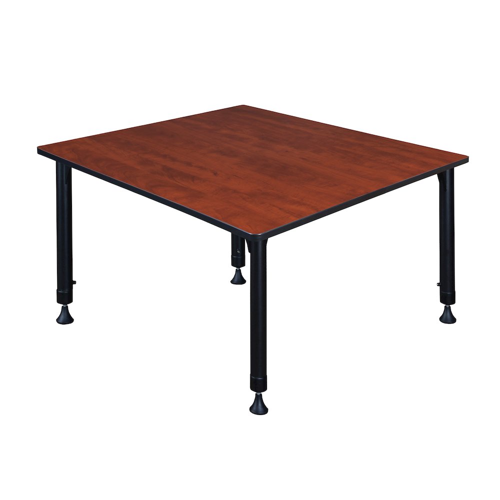48 in. Square Height Adjustable Classroom Activity Table- Cherry. Picture 2