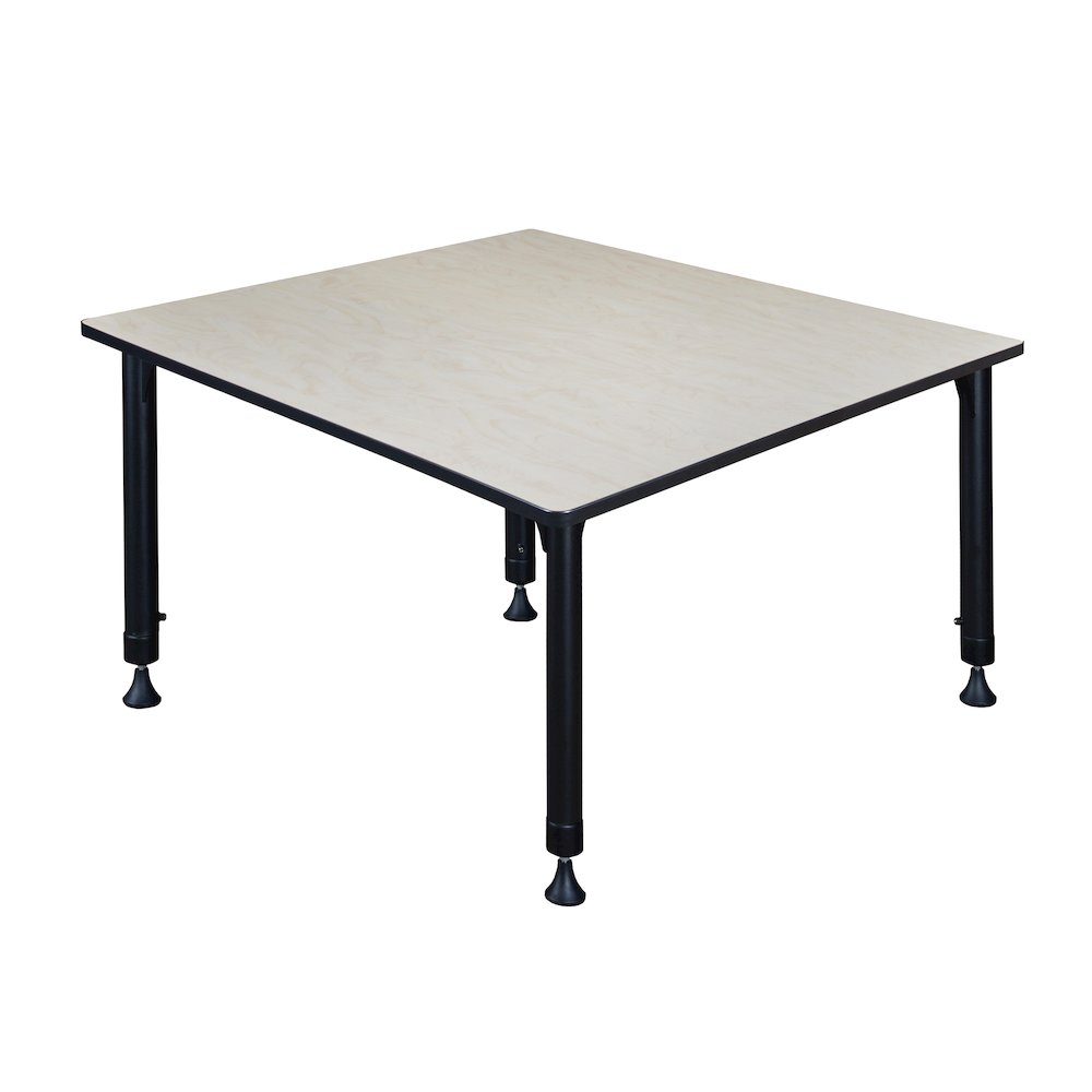 48 in. Square Height Adjustable Classroom Activity Table- Maple. Picture 2