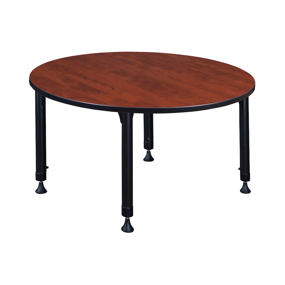 48 in. Round Height Adjustable Classroom Activity Table- Cherry. Picture 2