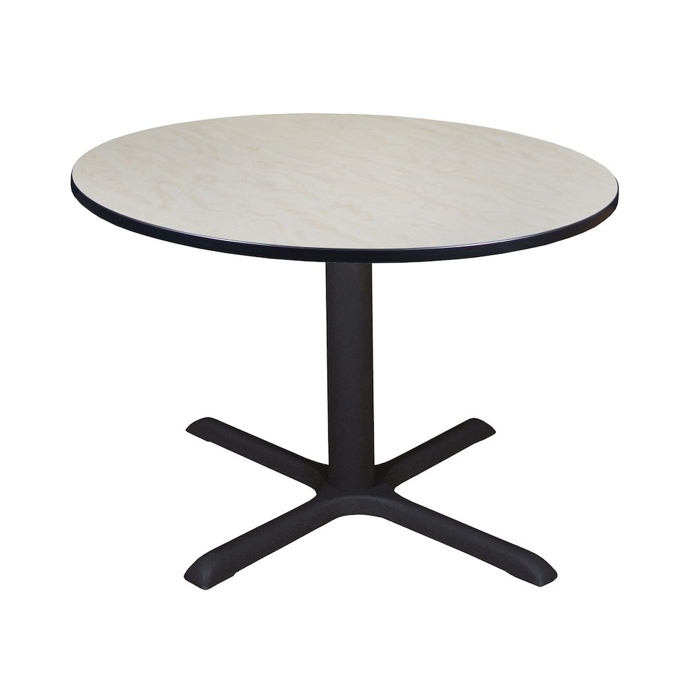 Large 48 in. Round X-Base Breakroom Table- Maple. Picture 1