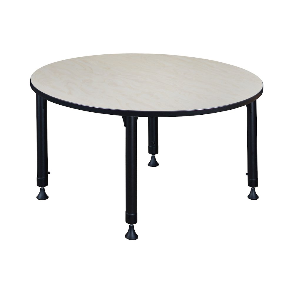 48 in. Round Height Adjustable Classroom Activity Table- Maple. Picture 2