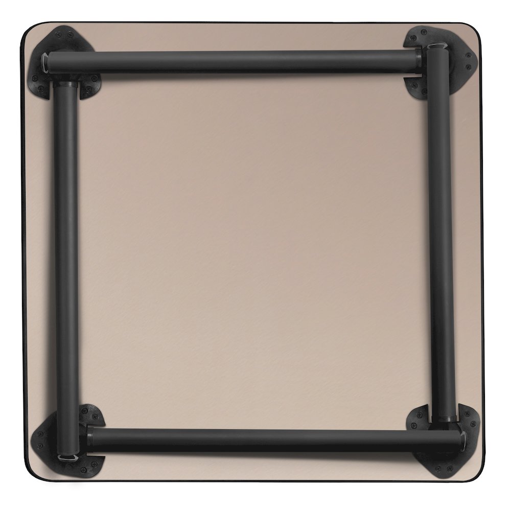 30 in. Small Square Breakroom Table- Grey Top, Black Folding Legs. Picture 2