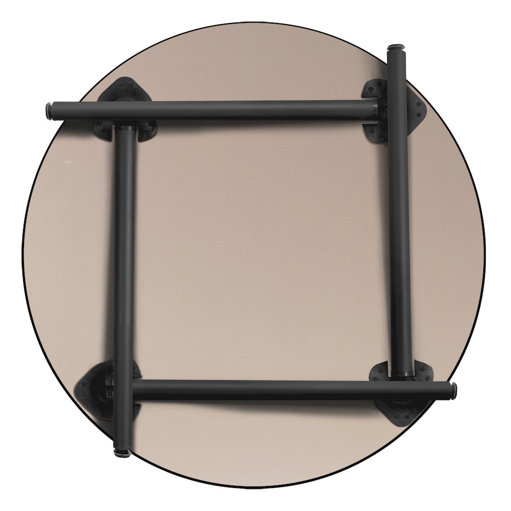 36 in. Medium Round Breakroom Table- Grey Top, Black Folding Legs. Picture 2