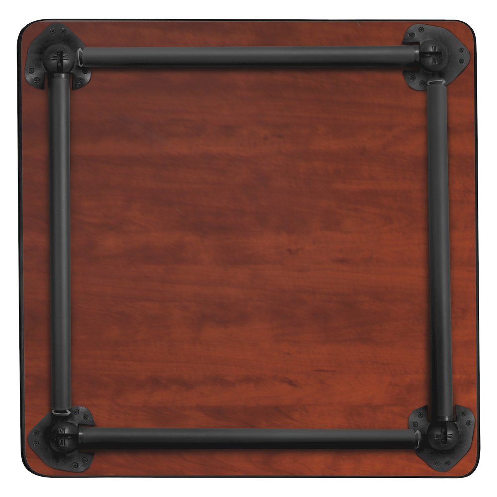 42 in. Medium Square Breakroom Table- Maple Top, Black Folding Legs. Picture 2