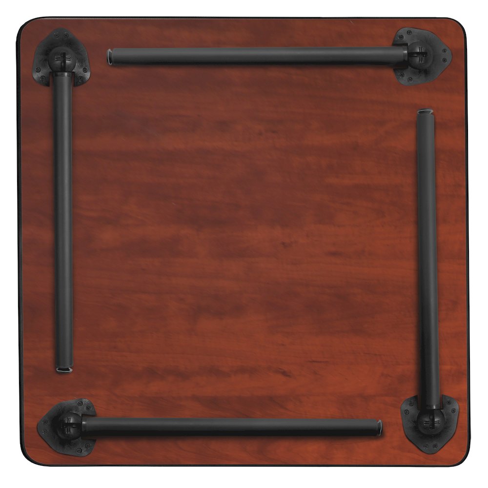 48 in. Large Square Breakroom Table- Maple Top, Black Folding Legs. Picture 2