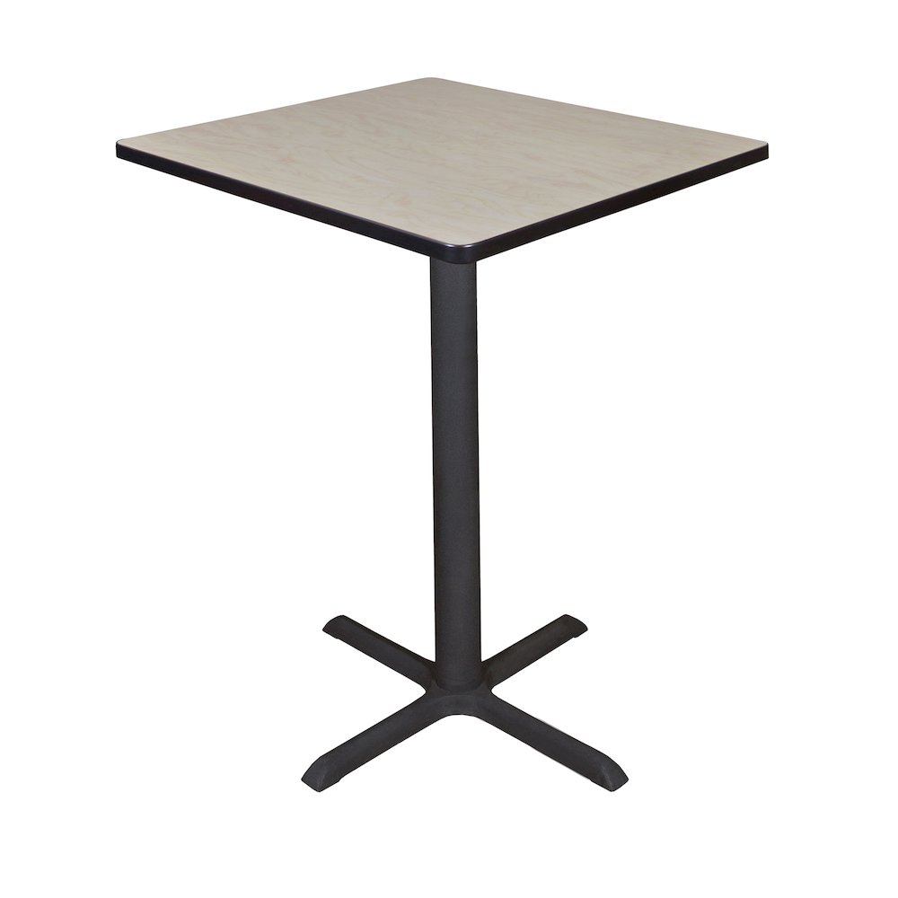 Small 30 in. Square X-Base Cafe Table- Maple. Picture 1