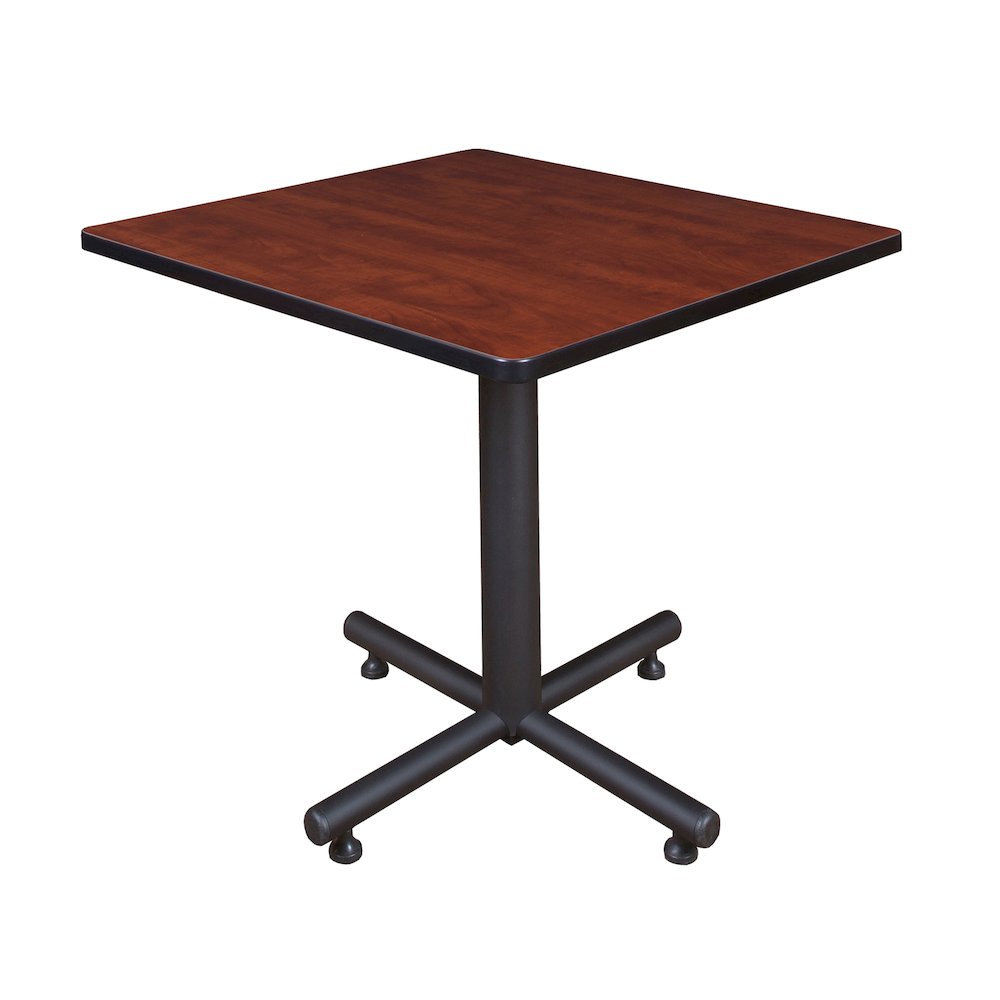 30 in. Square X-Base Breakroom Table- Cherry. Picture 1