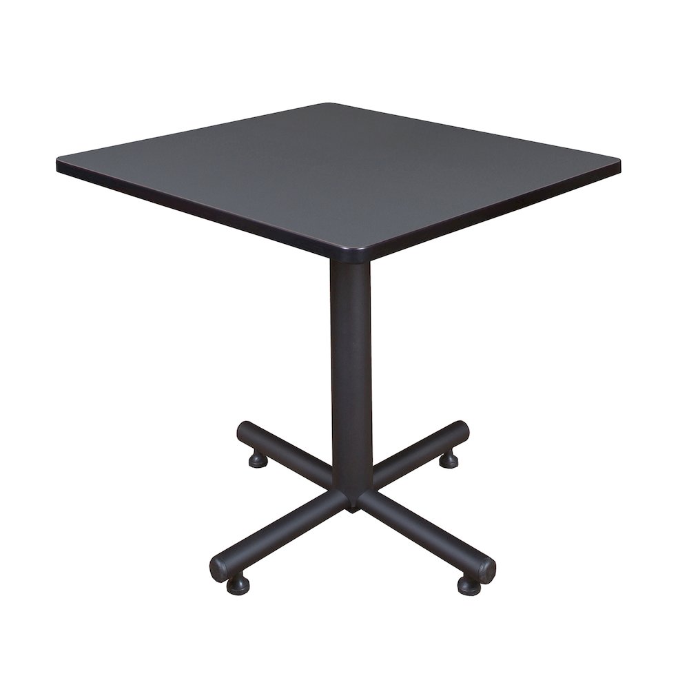 30 in. Square X-Base Breakroom Table- Grey. Picture 1