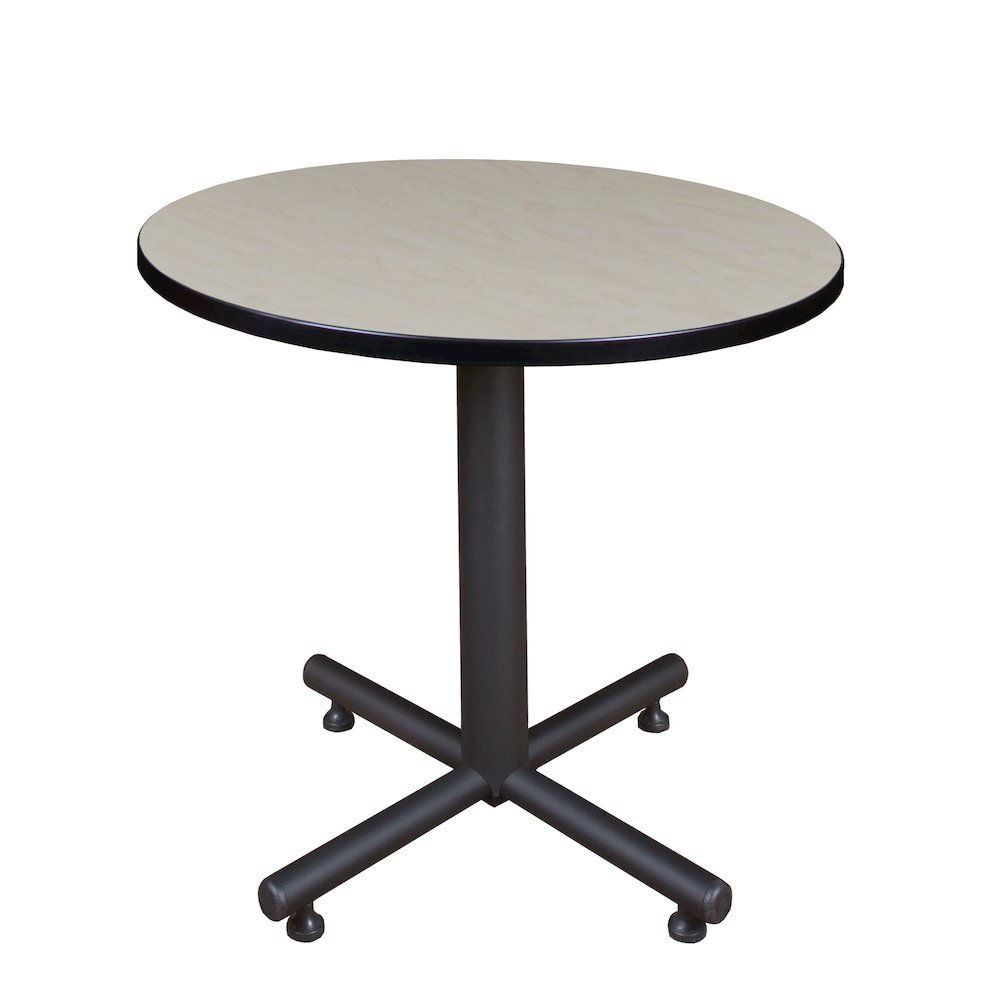30 in. Round X-Base Breakroom Table- Maple. Picture 1