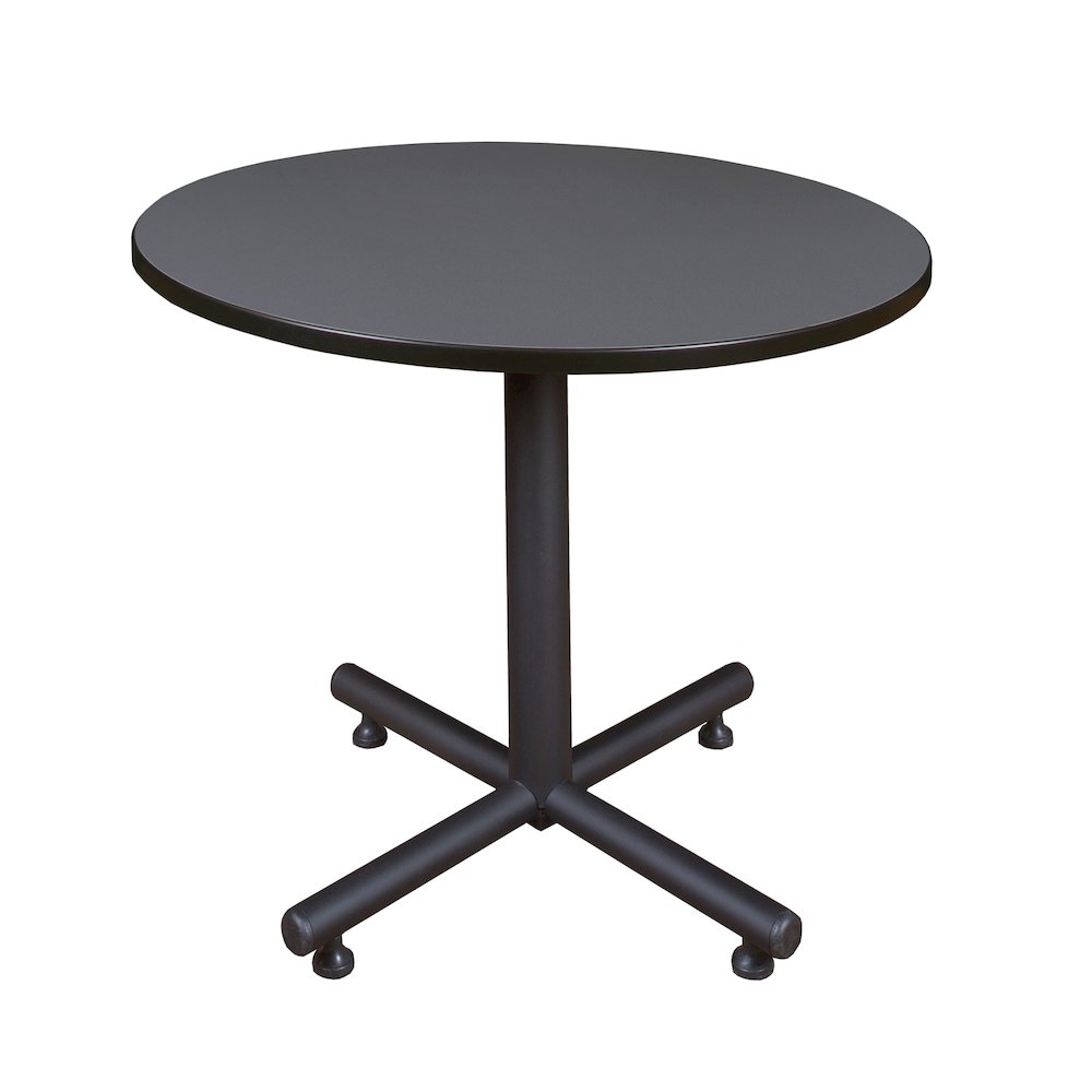 42 in. Round X-Base Breakroom Table- Grey. Picture 1