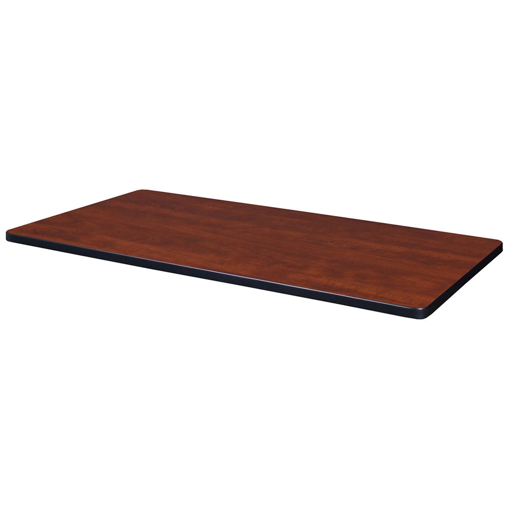 48" x 24" Rectangle Laminate Table Top- Cherry/ Maple. Picture 1