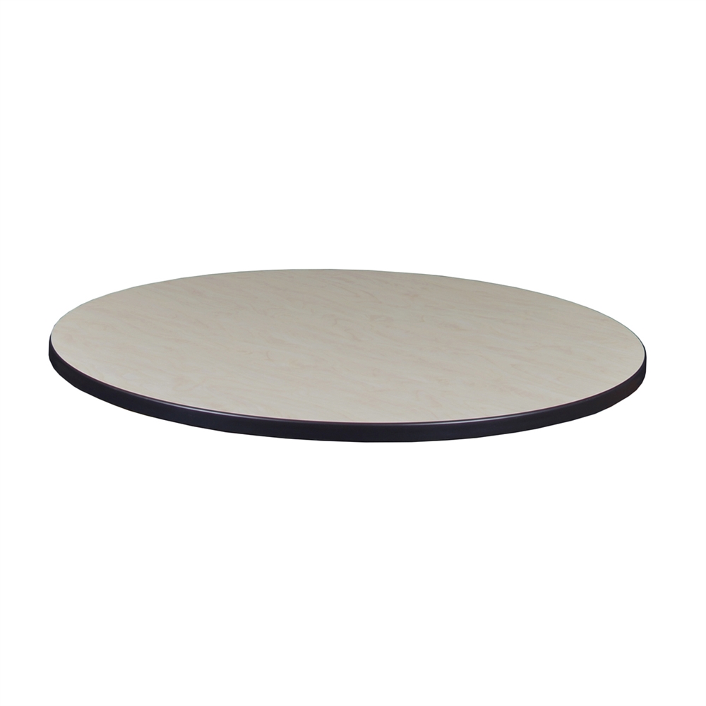 36" Round Laminate Table Top- Cherry/ Maple. Picture 2