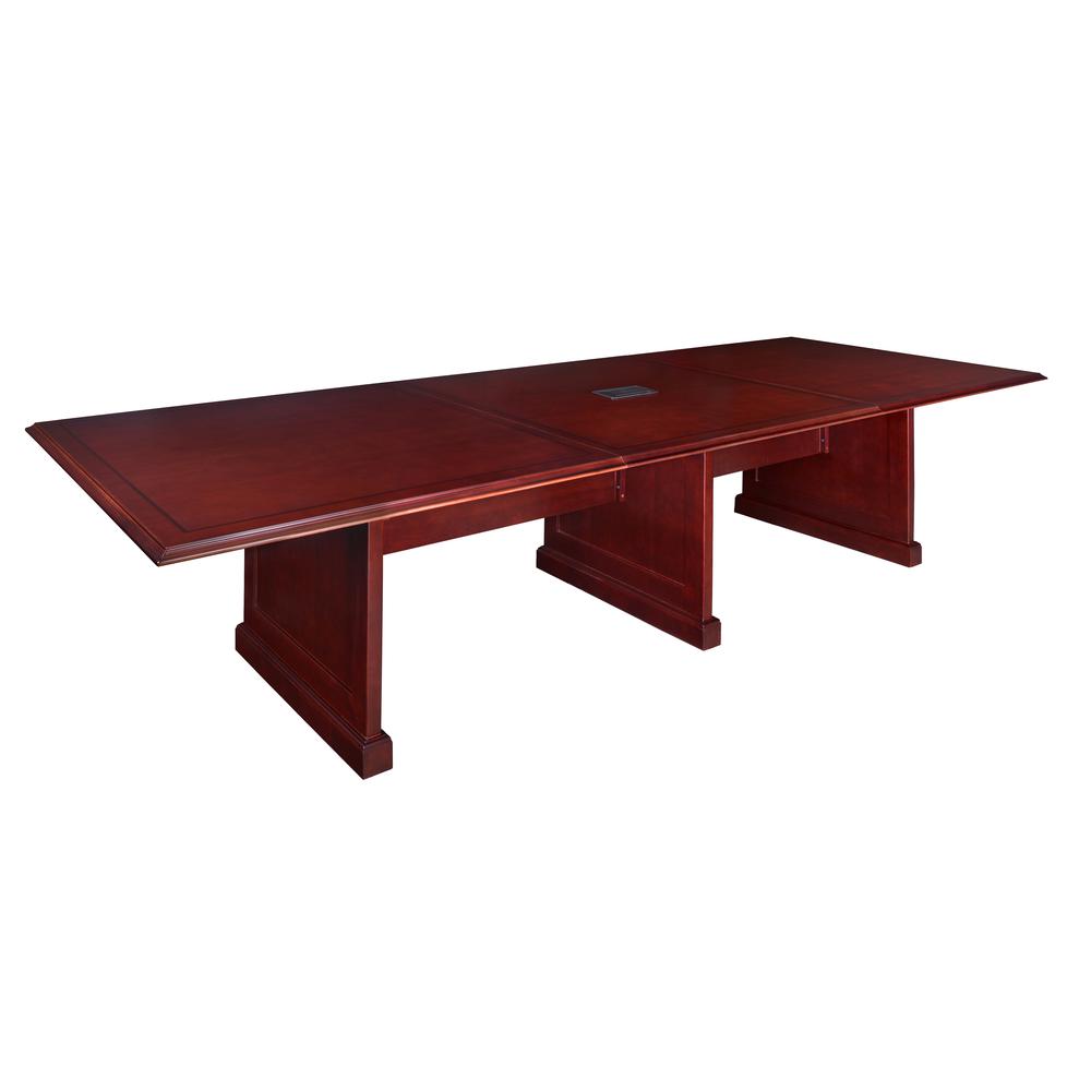 Prestige 144" Modular Conference Table with Power Data Grommet- Mahogany. Picture 1