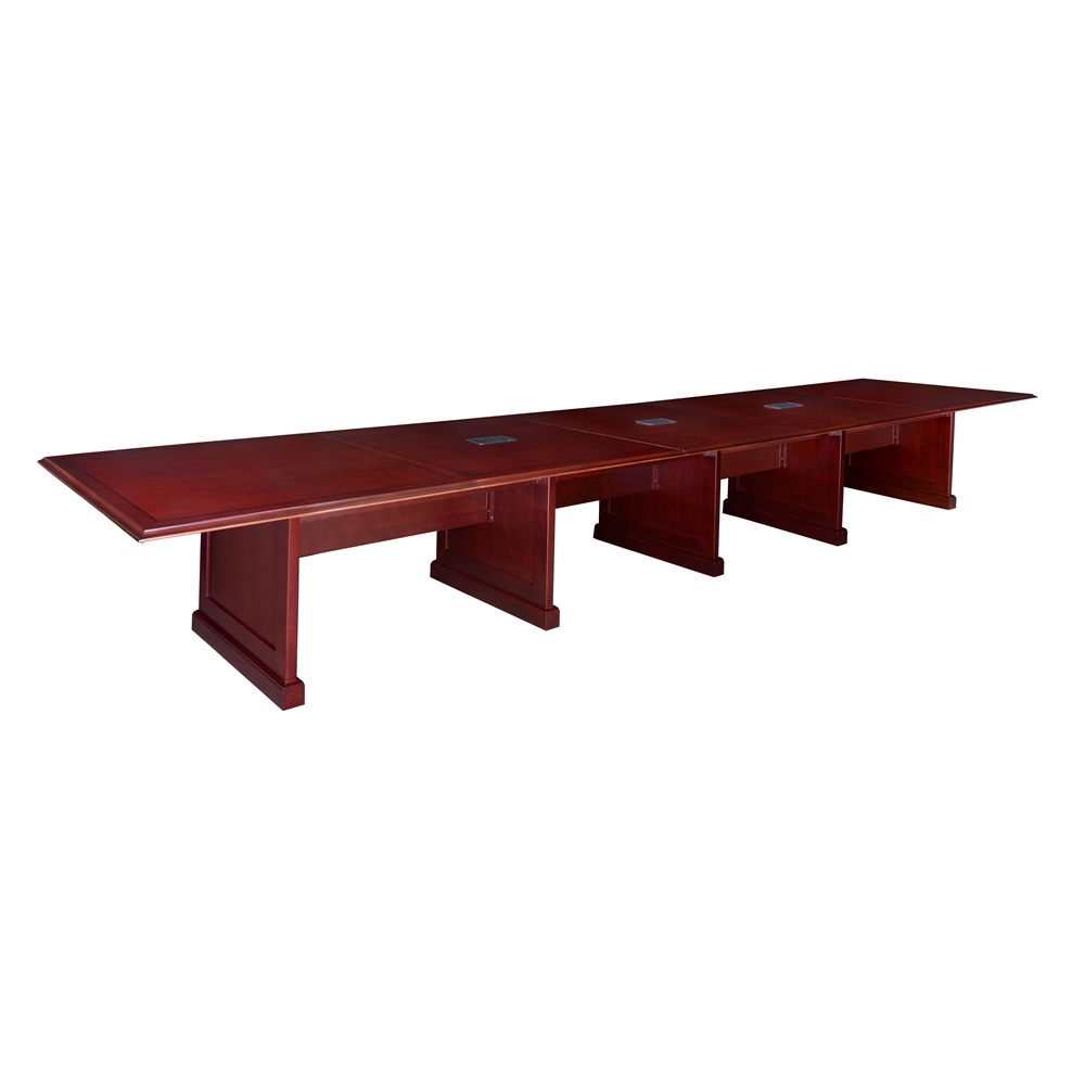 Prestige 240" Modular Conference Table with 3 Power Data Grommets- Mahogany. Picture 1
