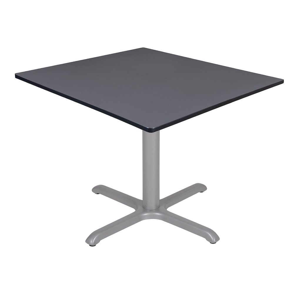 48 in. Large Square X-Base Breakroom Table- Grey Top, Grey Legs. Picture 1
