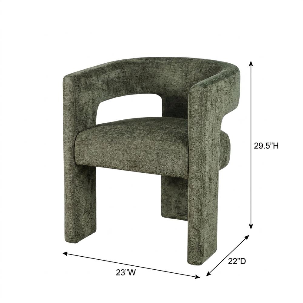 Jacquard Sculpture Accent Chair for Living Room or Bedroom, Forest. Picture 5