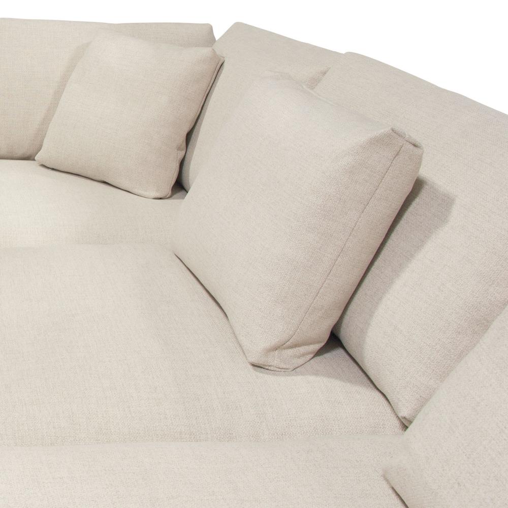 Arcadia 3PC Corner Sectional w/ Feather Down Seating in Cream Fabric by Diamond Sofa. Picture 18