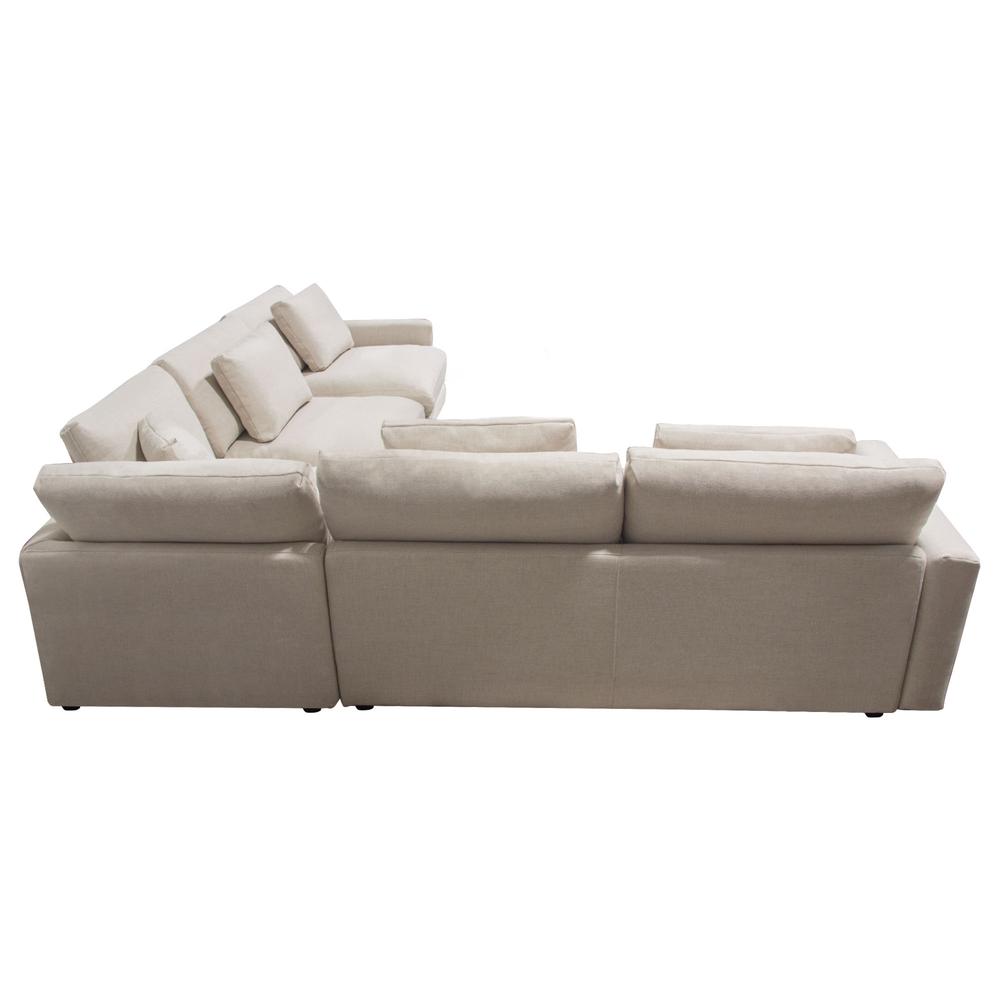 Arcadia 3PC Corner Sectional w/ Feather Down Seating in Cream Fabric by Diamond Sofa. Picture 20