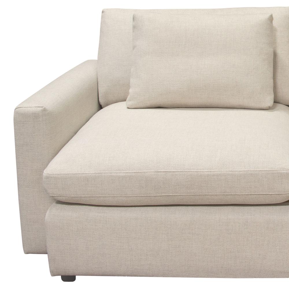 Arcadia 3PC Corner Sectional w/ Feather Down Seating in Cream Fabric by Diamond Sofa. Picture 21