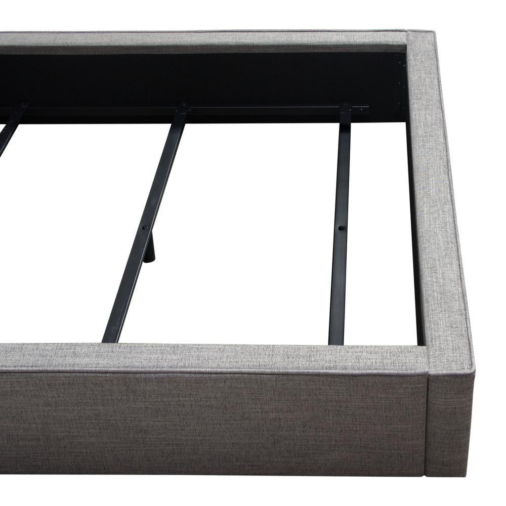 Cloud 43" Low Profile Queen Bed in Grey Fabric by Diamond Sofa. Picture 31