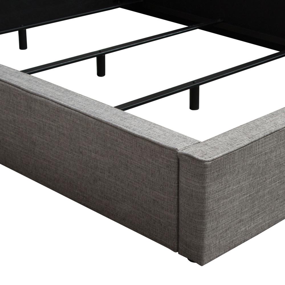 Cloud 43" Low Profile Queen Bed in Grey Fabric by Diamond Sofa. Picture 36