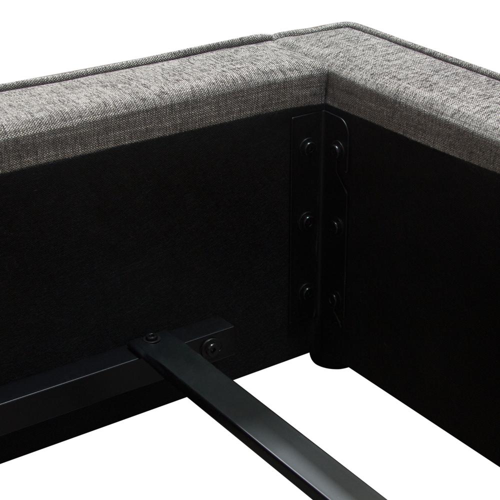 Cloud 43" Low Profile Queen Bed in Grey Fabric by Diamond Sofa. Picture 23