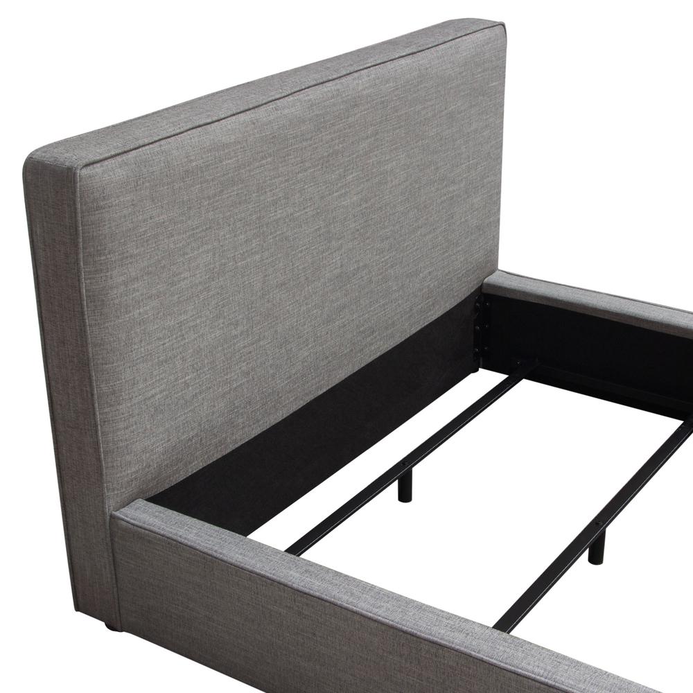 Cloud 43" Low Profile Queen Bed in Grey Fabric by Diamond Sofa. Picture 33