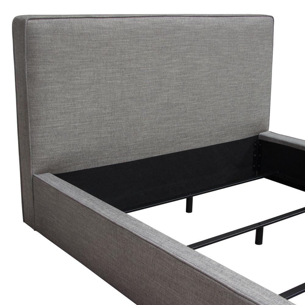 Cloud 43" Low Profile Queen Bed in Grey Fabric by Diamond Sofa. Picture 34