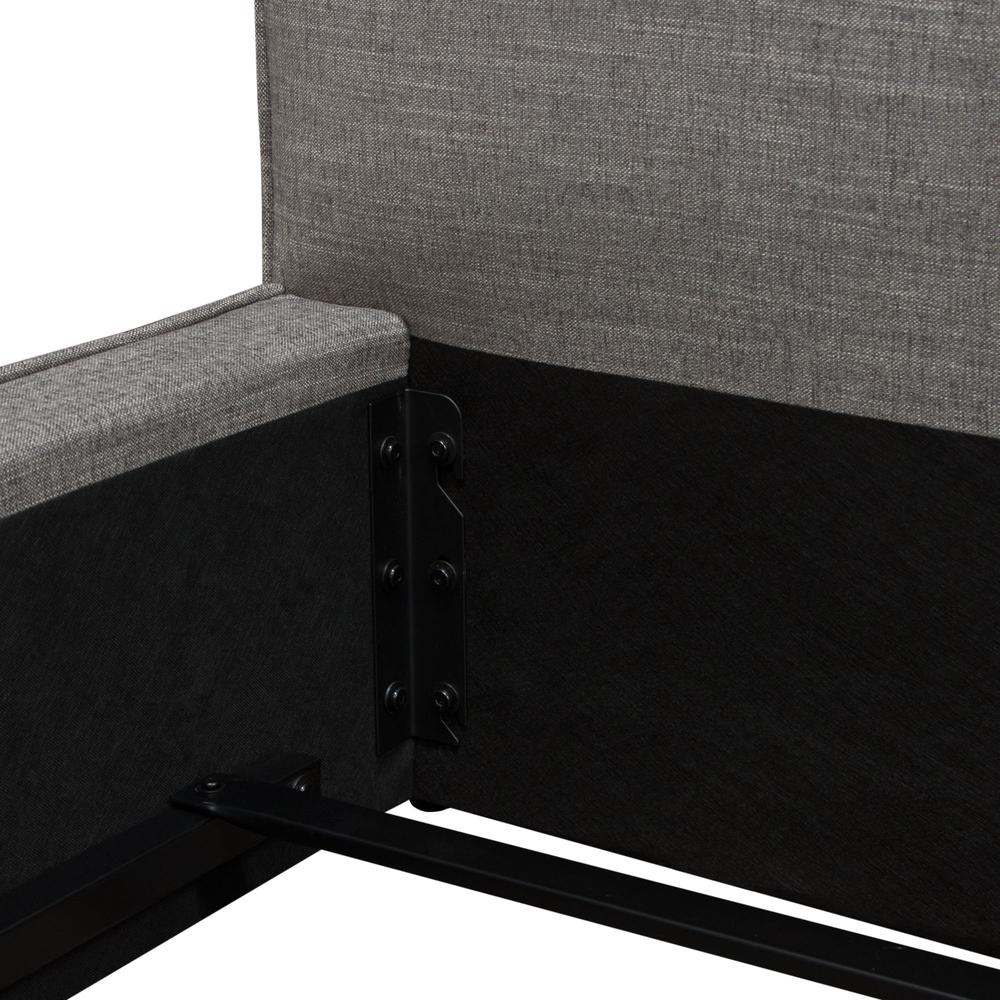 Cloud 43" Low Profile Queen Bed in Grey Fabric by Diamond Sofa. Picture 30