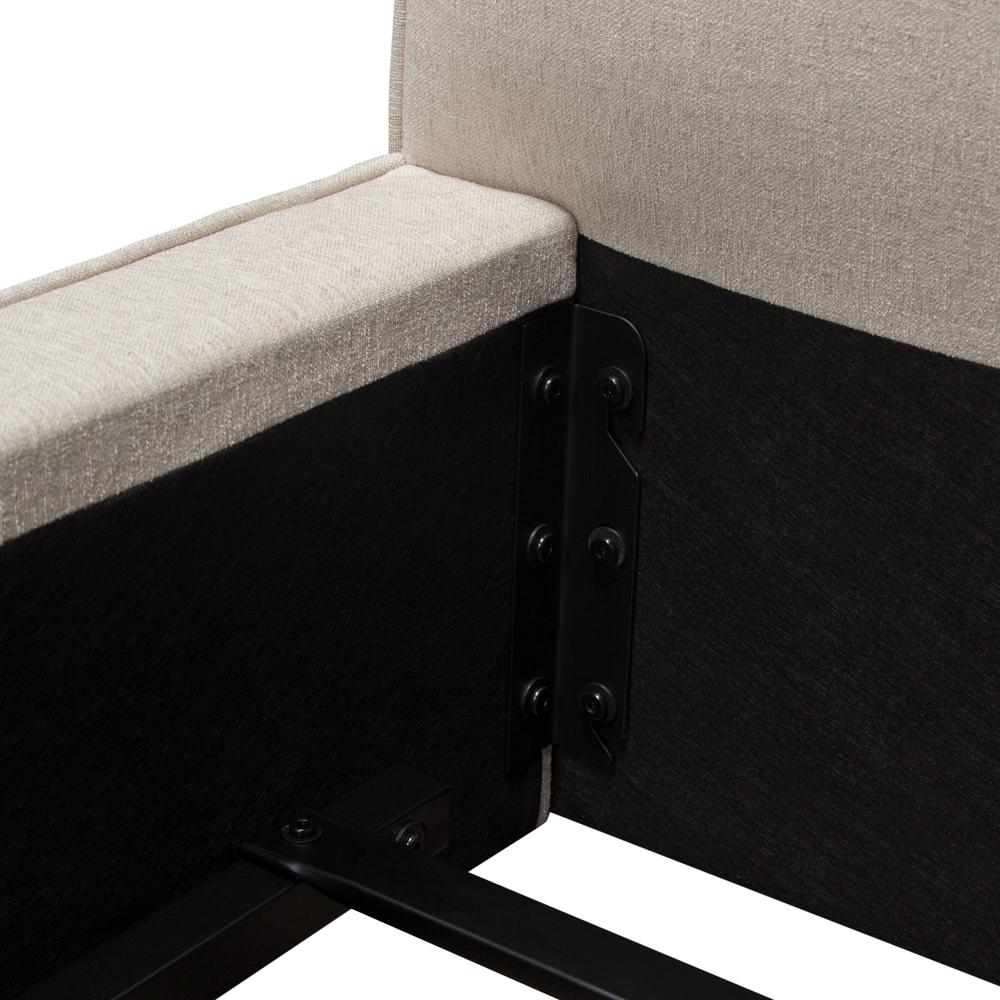 Cloud 43" Low Profile Queen Bed in Sand Fabric by Diamond Sofa. Picture 23