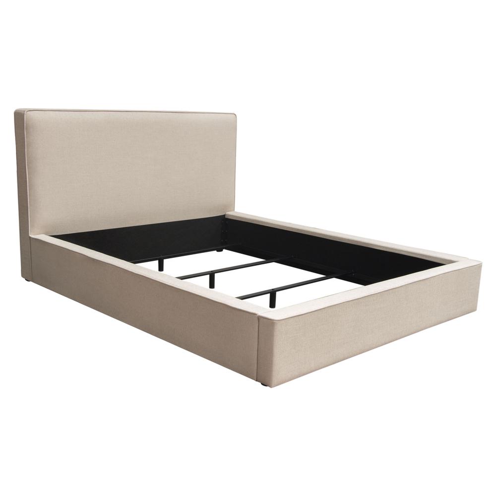 Cloud 43" Low Profile Queen Bed in Sand Fabric by Diamond Sofa. Picture 35