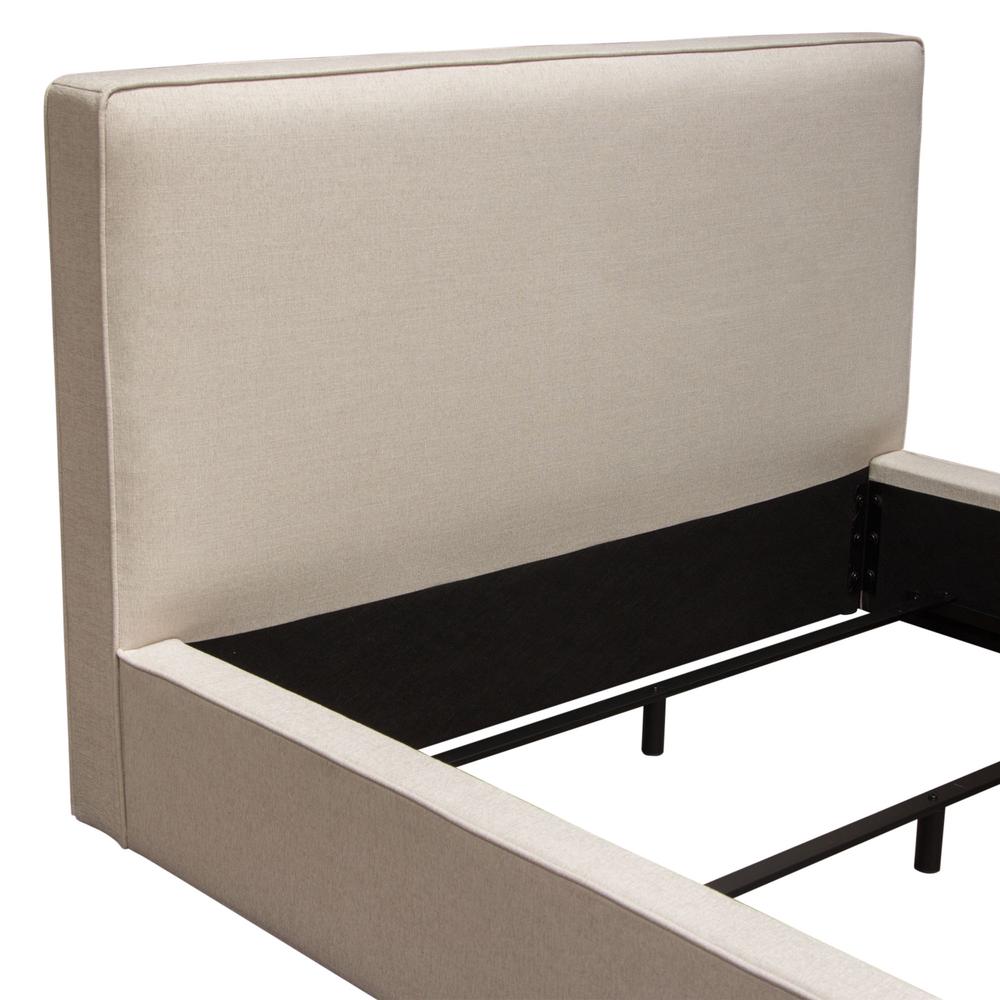 Cloud 43" Low Profile Queen Bed in Sand Fabric by Diamond Sofa. Picture 24