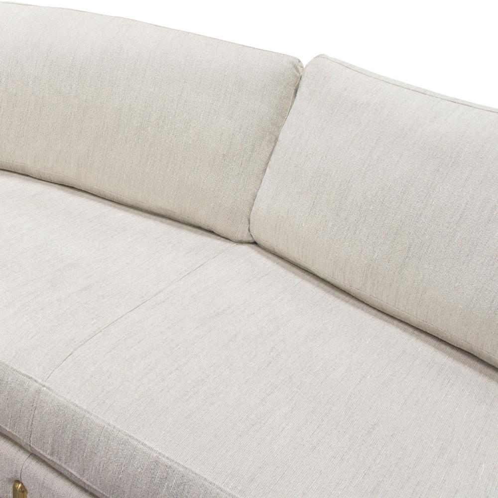 Lane Sofa in Light Cream Fabric with Gold Metal Legs. Picture 38