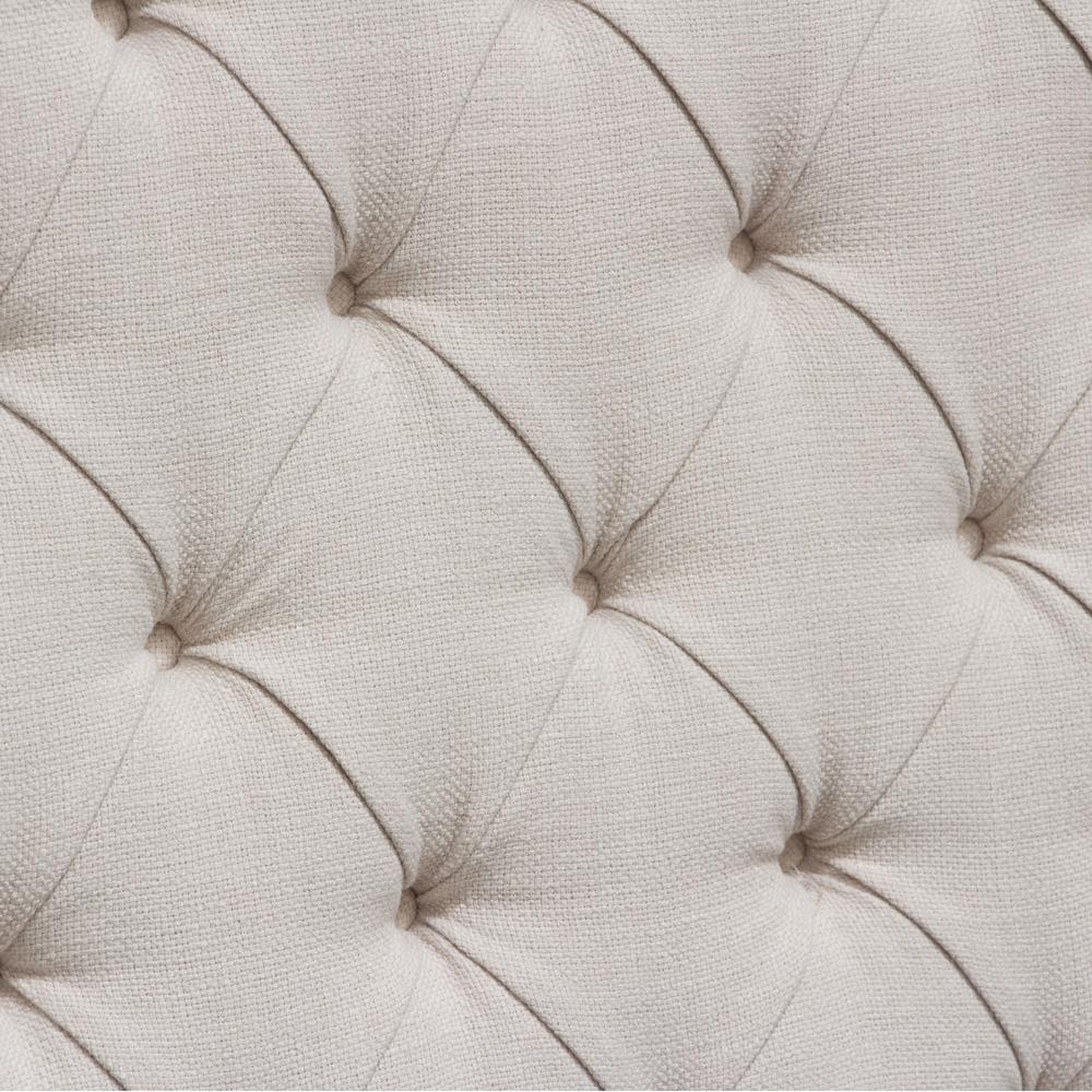 Park Avenue Queen Tufted Bed with Wing in Desert Sand Linen. Picture 12