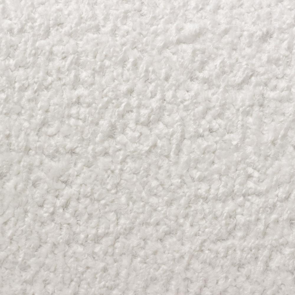 Curved Sofa in White Faux Sheepskin Fabric. Picture 38