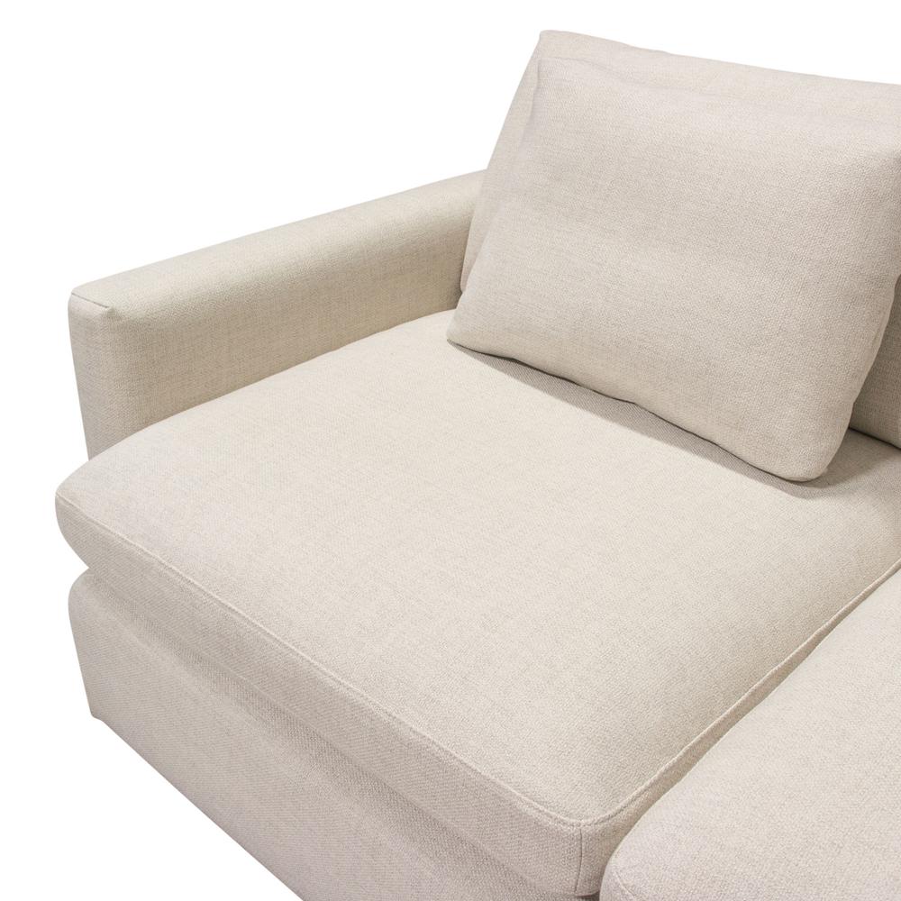 Arcadia 3PC Corner Sectional w/ Feather Down Seating in Cream Fabric by Diamond Sofa. Picture 7