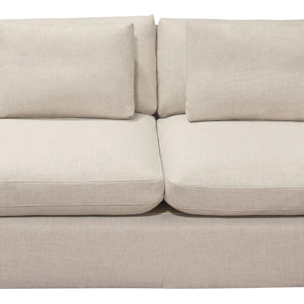 Arcadia 3PC Corner Sectional w/ Feather Down Seating in Cream Fabric by Diamond Sofa. Picture 2