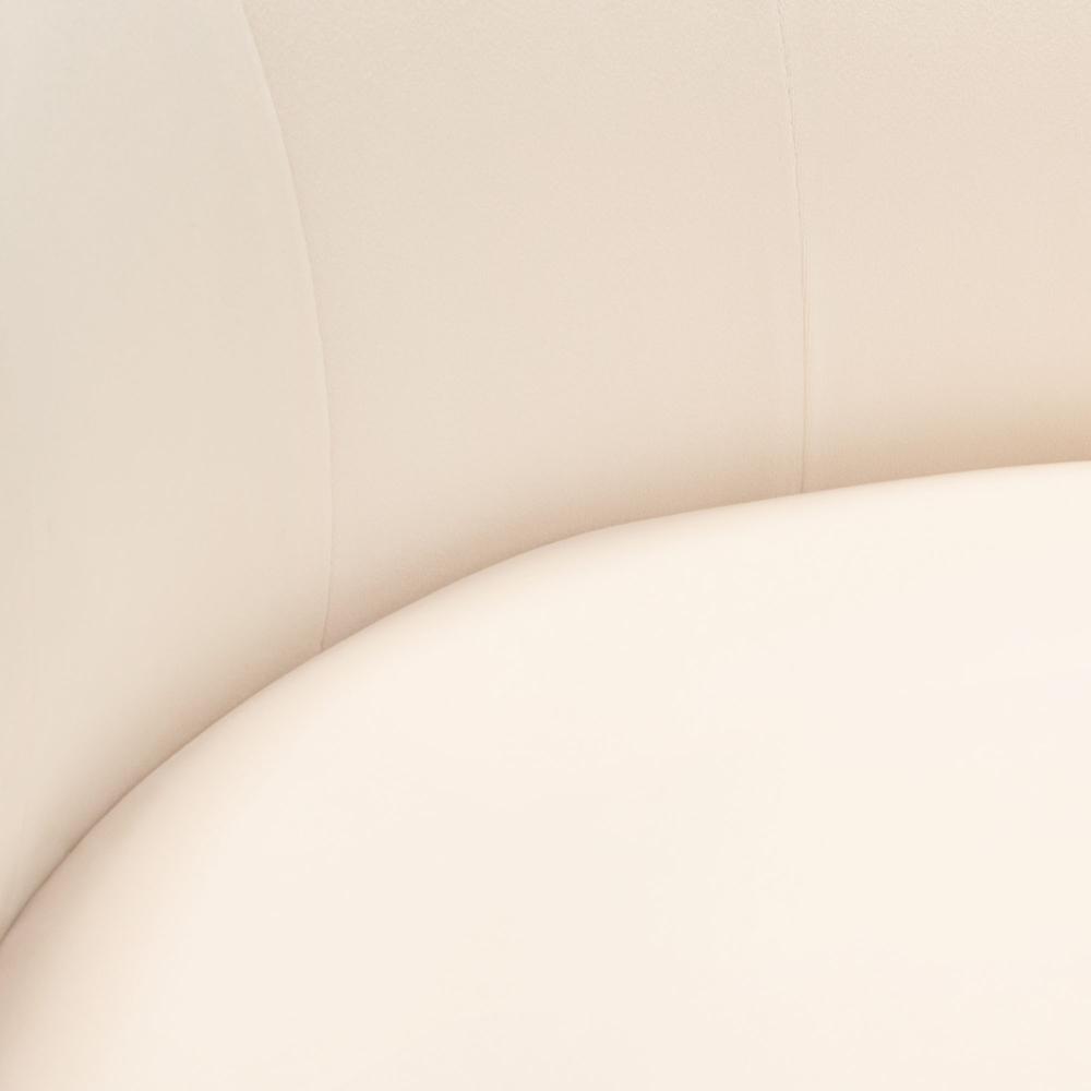 Pandora Accent Chair in Cream Velvet with Polished Gold Stainless Steel Frame by Diamond Sofa. Picture 5