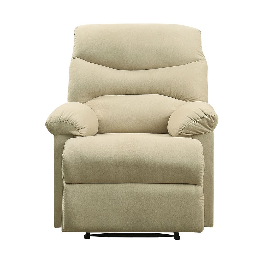 Arcadia Motion Recliner Beige Microfiber. Picture 3