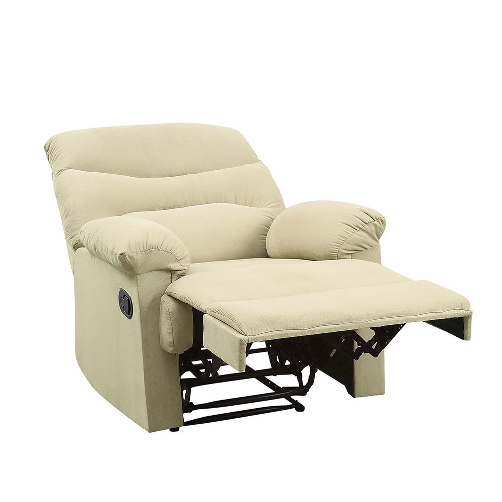 Arcadia Motion Recliner Beige Microfiber. Picture 6