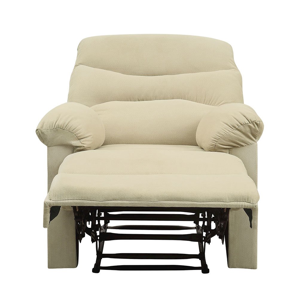 Arcadia Motion Recliner Beige Microfiber. Picture 7