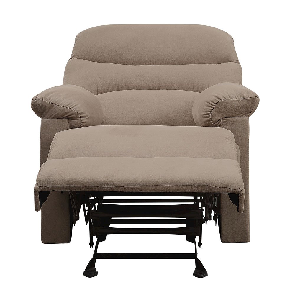 Arcadia Motion Recliner Light Brown Microfiber. Picture 7