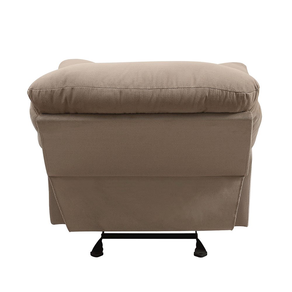 Arcadia Motion Recliner Light Brown Microfiber. Picture 9