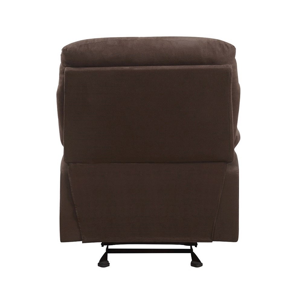 Arcadia Motion Glider Recliner Chocolate Microfiber. Picture 5