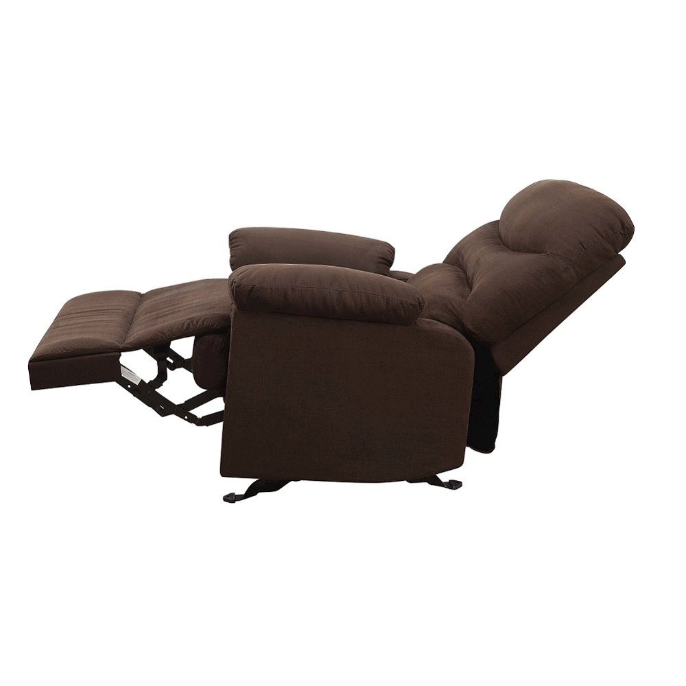 Arcadia Motion Glider Recliner Chocolate Microfiber. Picture 8