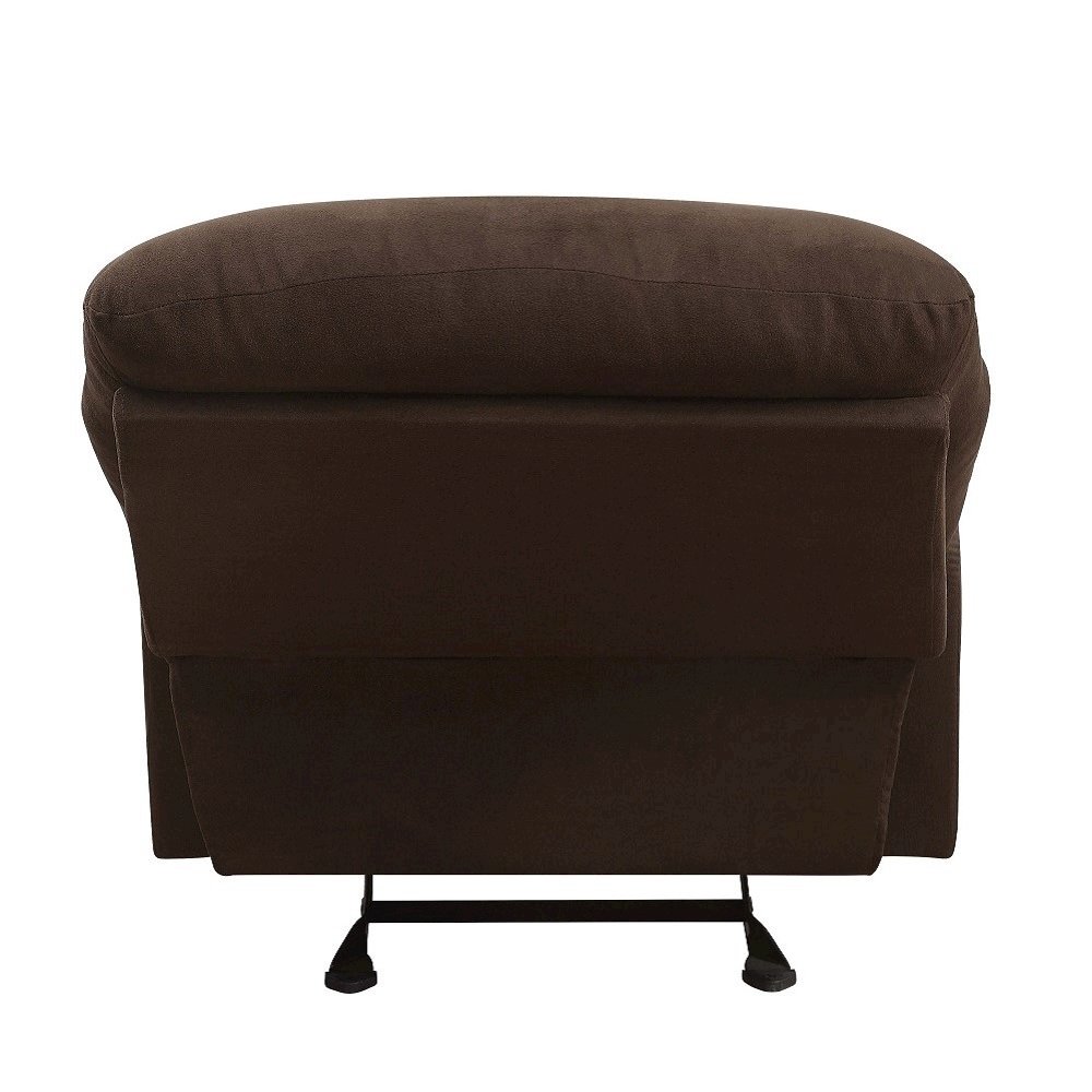 Arcadia Motion Glider Recliner Chocolate Microfiber. Picture 9