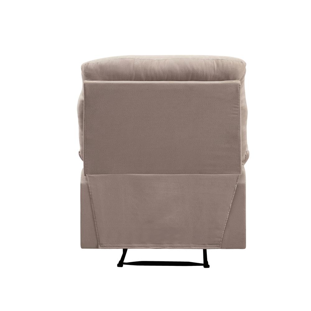 Arcadia Motion Recliner Beige Woven Fabric. Picture 5