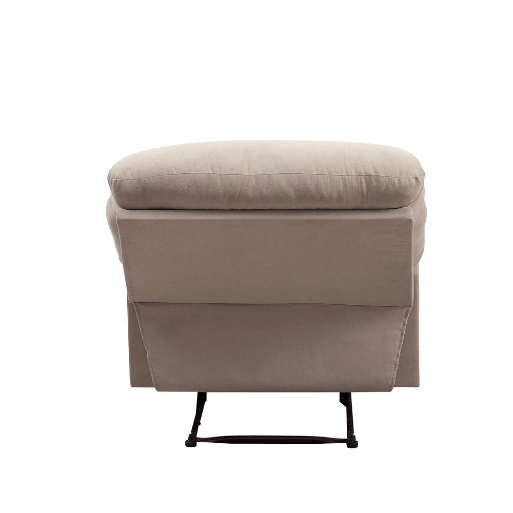 Arcadia Motion Recliner Beige Woven Fabric. Picture 6