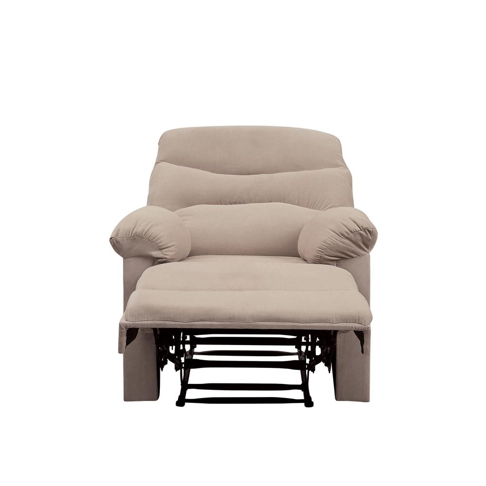 Arcadia Motion Recliner Beige Woven Fabric. Picture 8