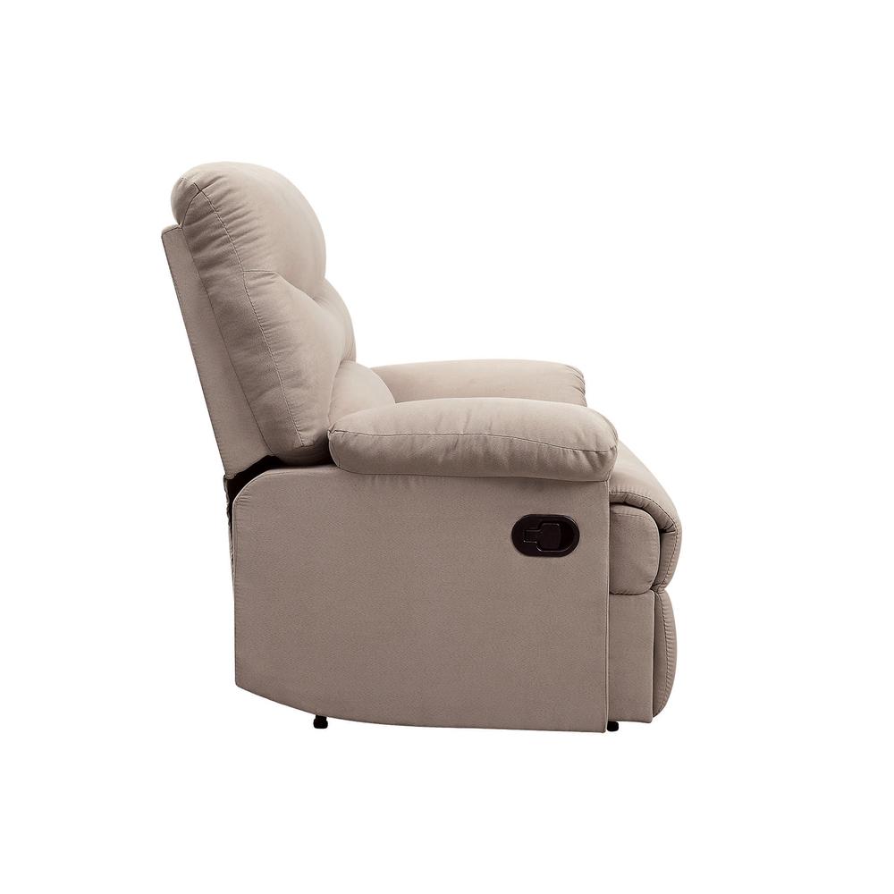 Arcadia Motion Recliner Beige Woven Fabric. Picture 9